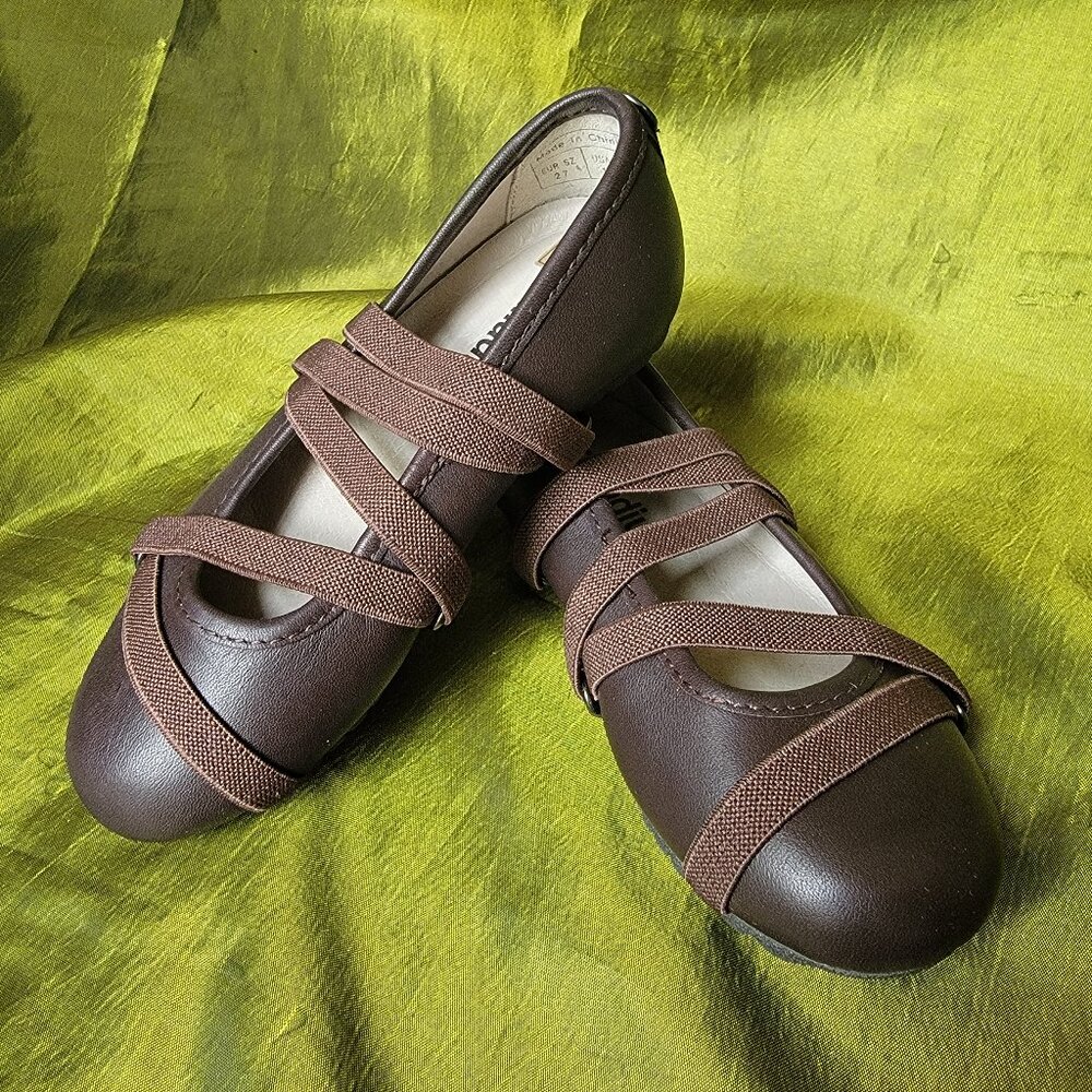 Palladium Brown Ballet Mary Jane Sneakers Girls Size 10.5